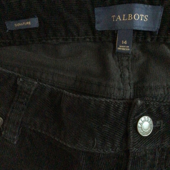 Talbots Signature Black Corduroy Pants - Size 14 - Picture 8 of 10